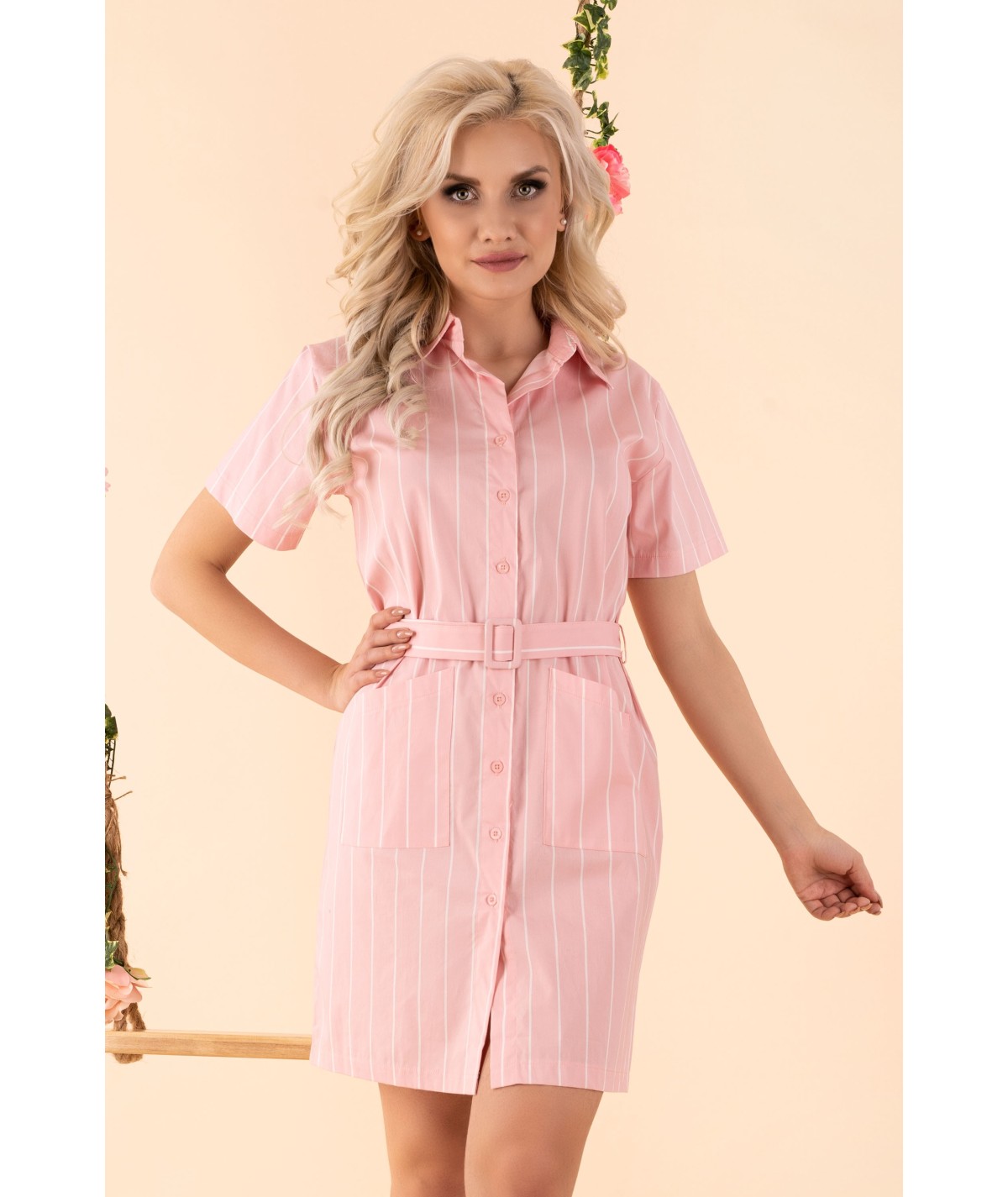 Dresses Linesc Pink D88