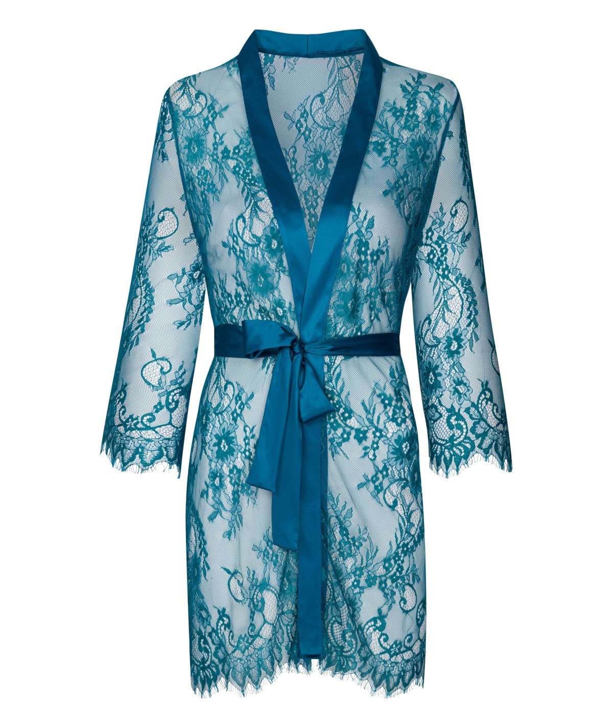 Bluebird Turquoise women's dressing gown lacy LivCo Corsetti Fashion